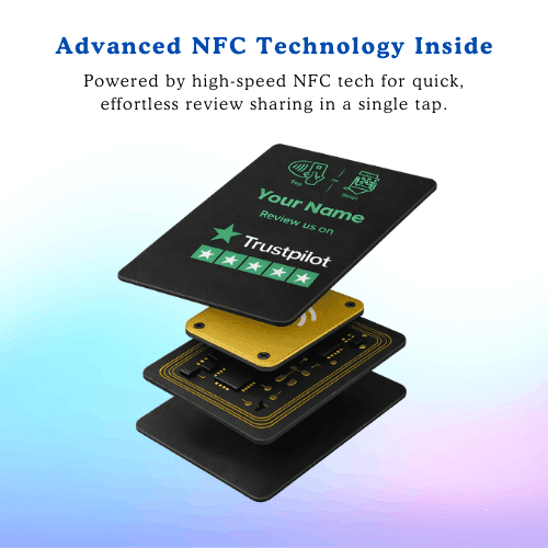 Trustpilot Review Card with NFC & QR Code — Trustpilot Review NFC card — tap or scan to leave a review
