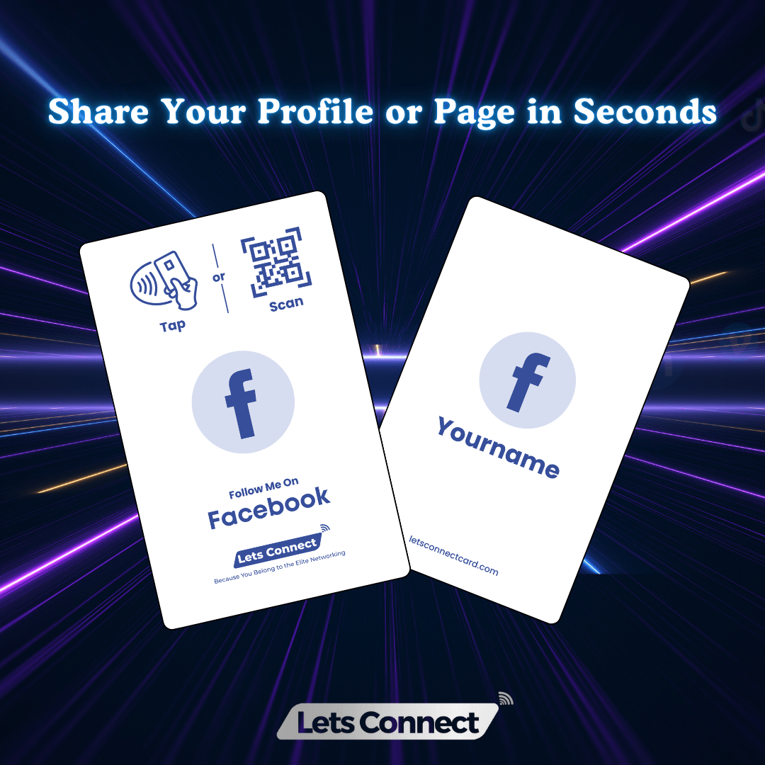 Facebook Electronic Business Card with NFC & QR Code - Image 6
