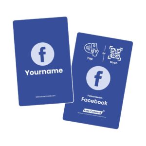 Facebook Electronic Business Card with NFC & QR Code
