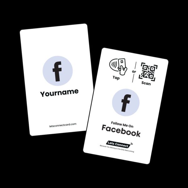 Facebook Electronic Business Card with NFC & QR Code - Image 4