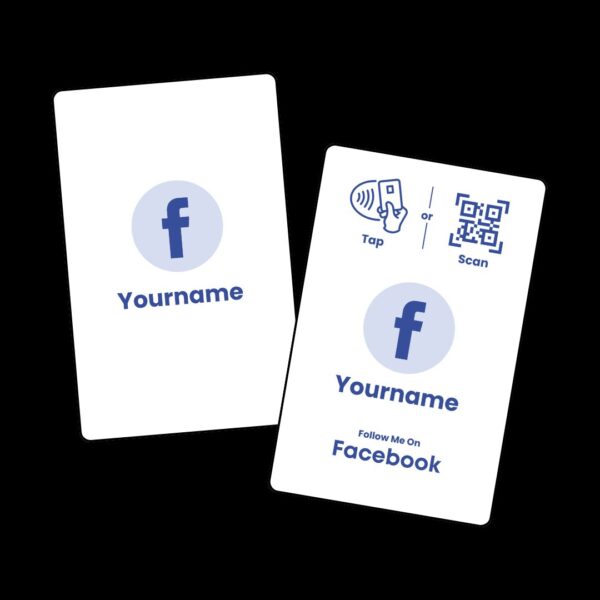 Facebook Electronic Business Card with NFC & QR Code - Image 5