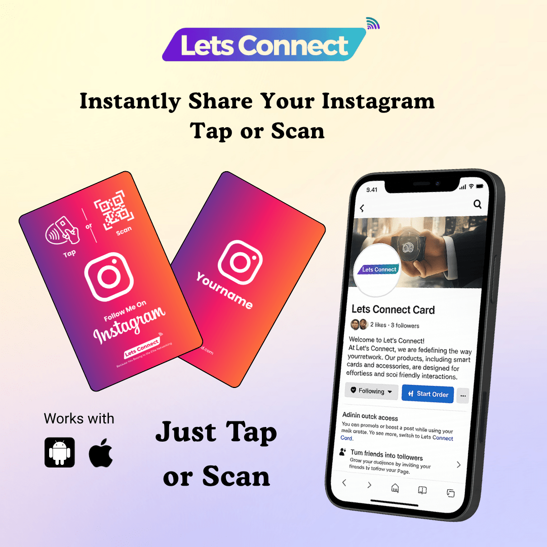 Instagram Electronic Business Card with NFC & QR Code - Image 4