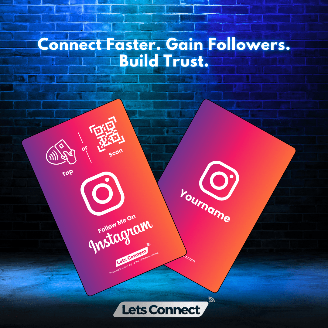Instagram Electronic Business Card with NFC & QR Code