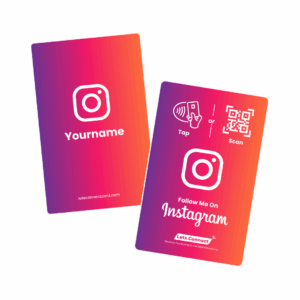 Instagram Electronic Business Card with NFC & QR Code