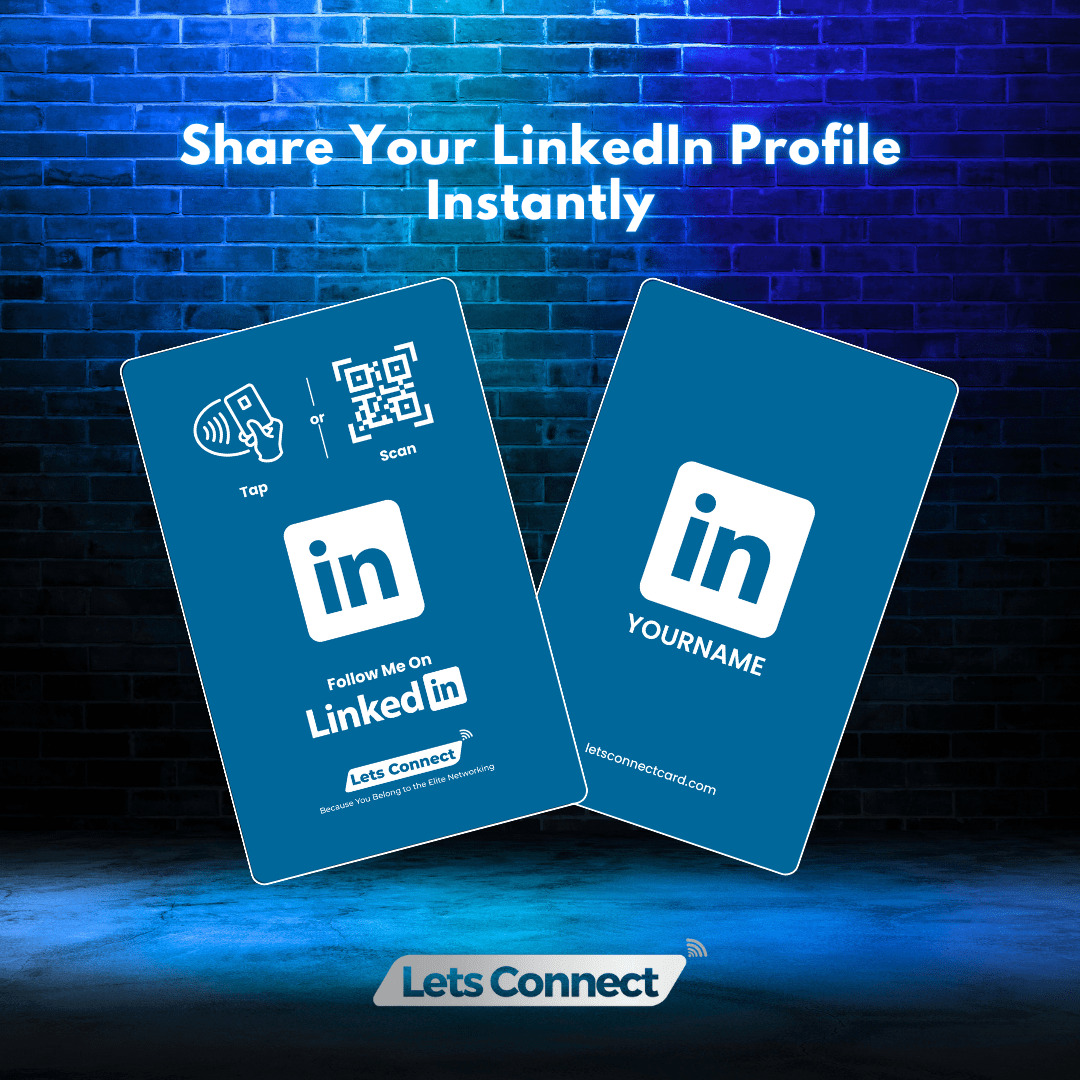 LinkedIn Electronic Business Card with NFC & QR Code