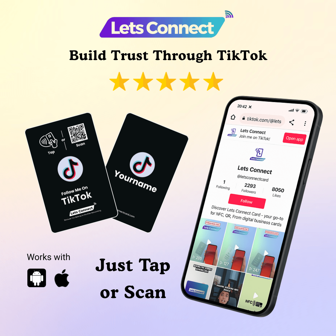 TikTok Electronic Business Card with NFC & QR Code - Image 6