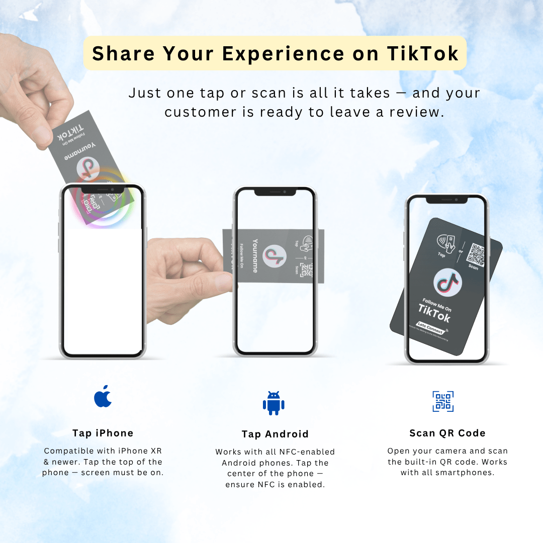 TikTok Electronic Business Card with NFC & QR Code - Image 3