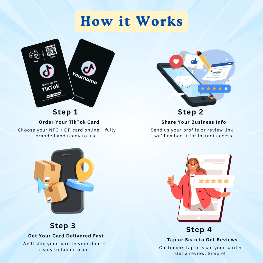 TikTok Electronic Business Card with NFC & QR Code - Image 8