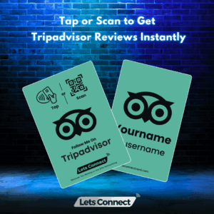 Tripadvisor Electronic Business Card with NFC & QR Code