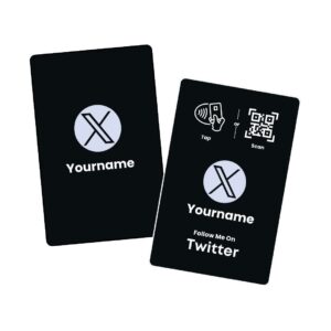 Twitter Electronic Business Card with NFC & QR Code
