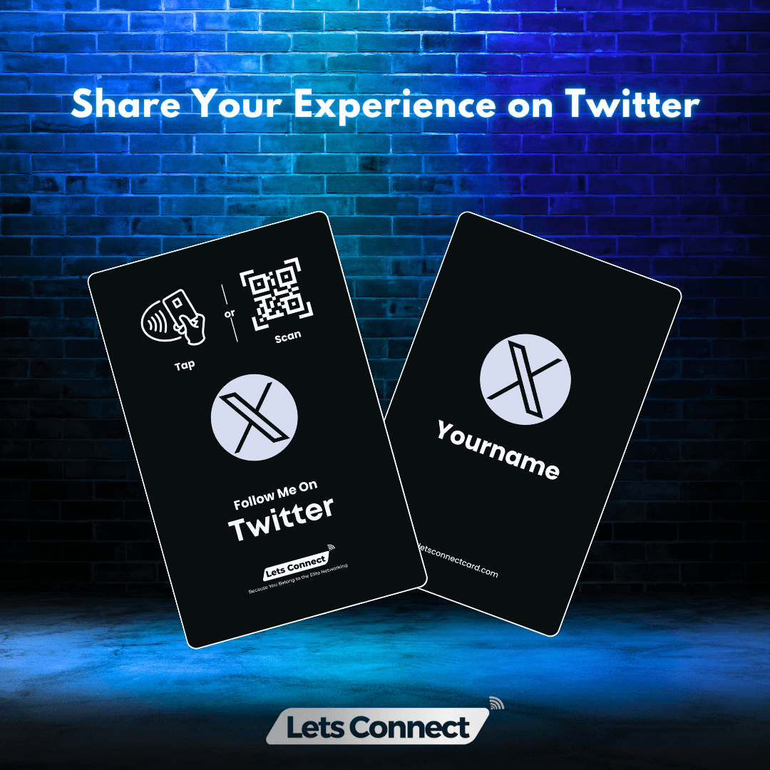 Twitter Electronic Business Card with NFC & QR Code