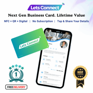 Contactless Electronic Business Card with NFC & QR Code