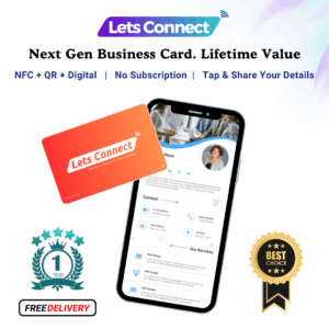 Digital Electronic Business Card with NFC & QR Code