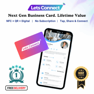 Electronic Electronic Business Card with NFC & QR Code